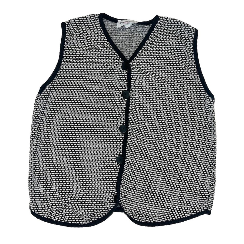 Diane Von Furstenberg Vintage Button Down Sleeveless Cardigan Sweater Vest Sz M